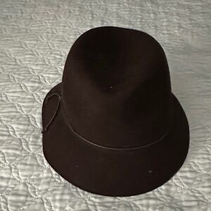 Nine West Dark Brown Fedora Hat